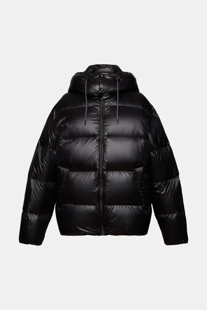 Glänzende Steppjacke mit Daunen