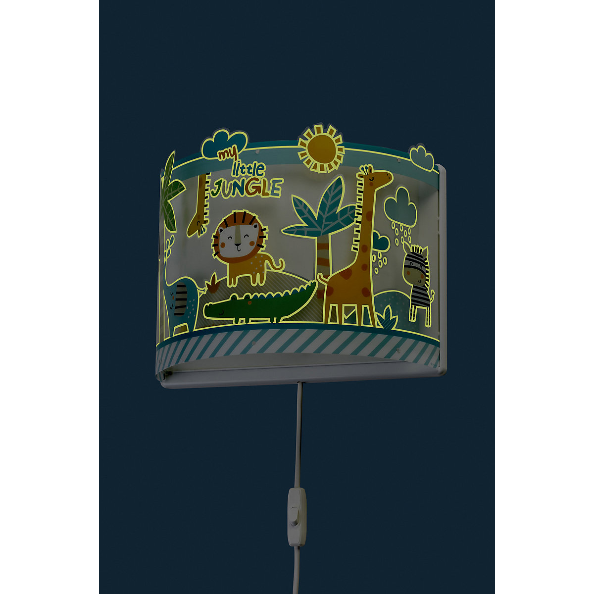 Wandleuchte Little Jungle, blau
