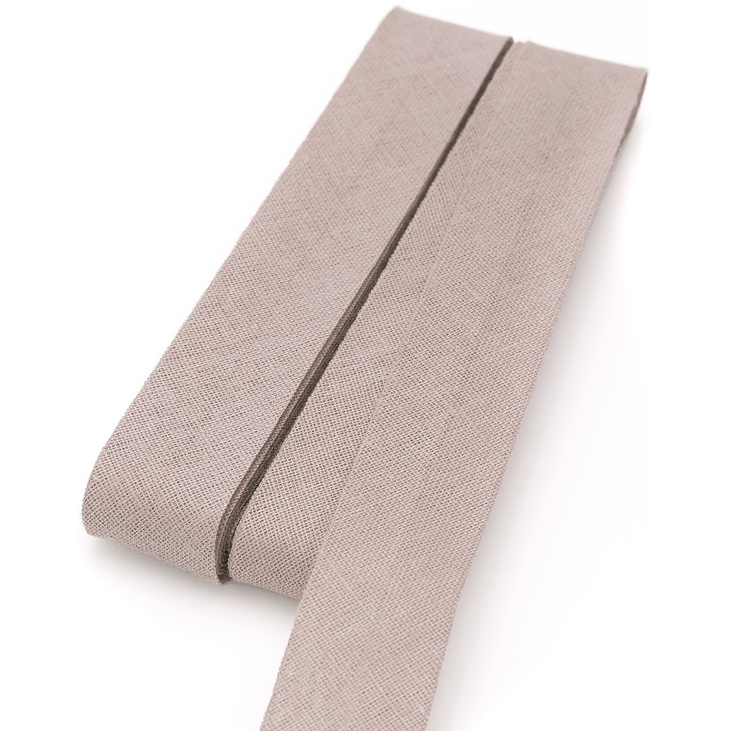 buttinette Baumwoll-Schrägband, taupe, Breite: 2 cm, Länge: 5 m