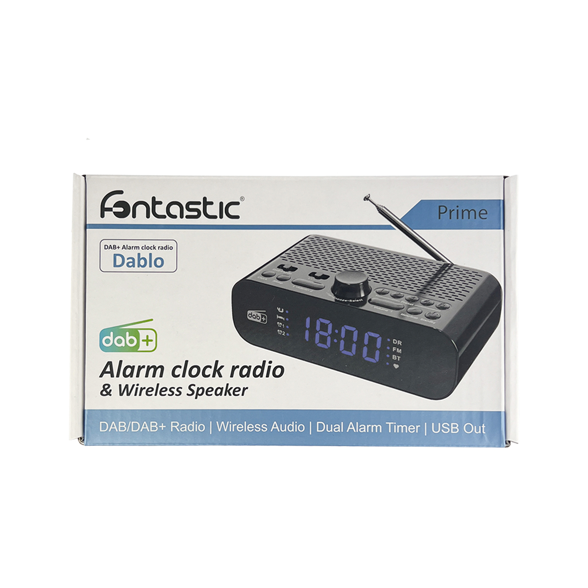 Fontastic DAB /FM Radiowecker und Drahtloser Lautsprecher sw