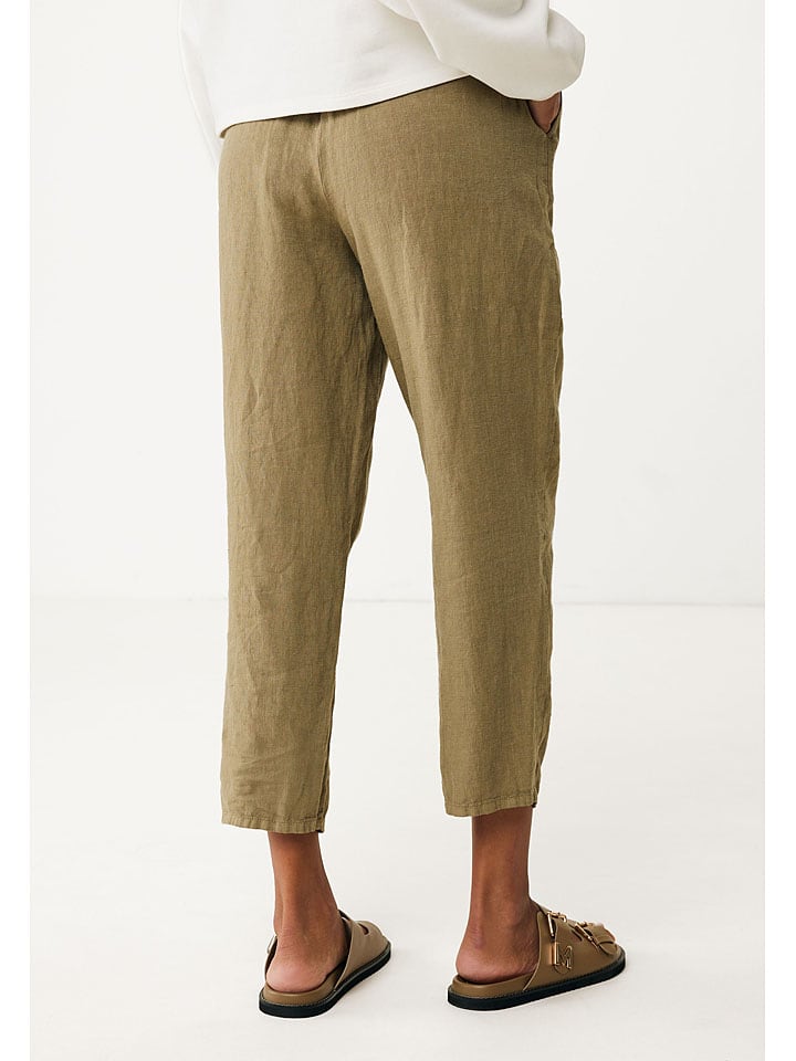 Mexx Leinen-Hose in Khaki günstig kaufen