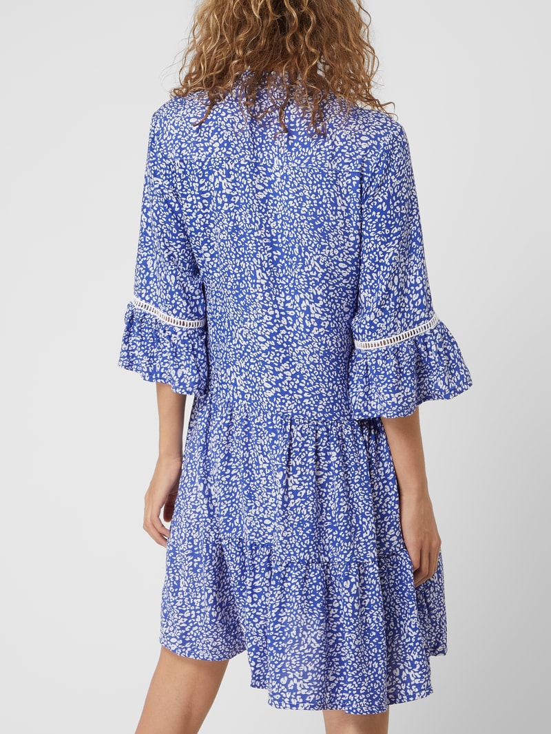 Kleid mit Leopardenmuster in royalblau