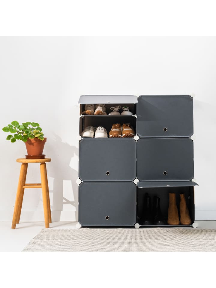 InnovaGoods Schuhschrank in Grau - (B)84 x (H)96 x (T)32 cm günstig kaufen onesize