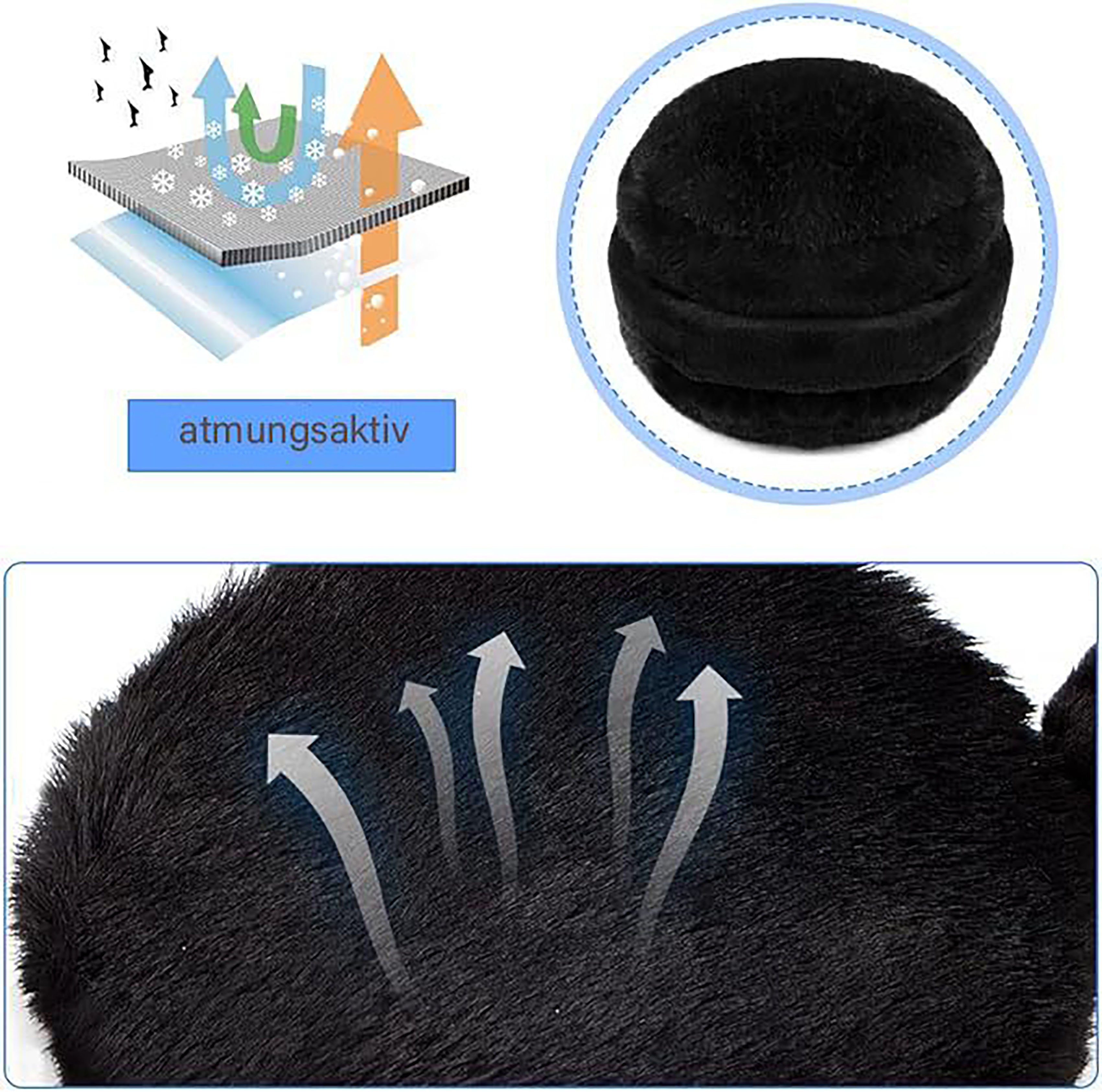 YYV Ohrenwärmer Winter-Ohrenwärmer, faltbar, verstellbar, Plüsch-Ohrenschützer (Ohrenwärmer, bequem weich für Winterreiten, warme Ohrenschützer für Männer und Frauen, 1-St)