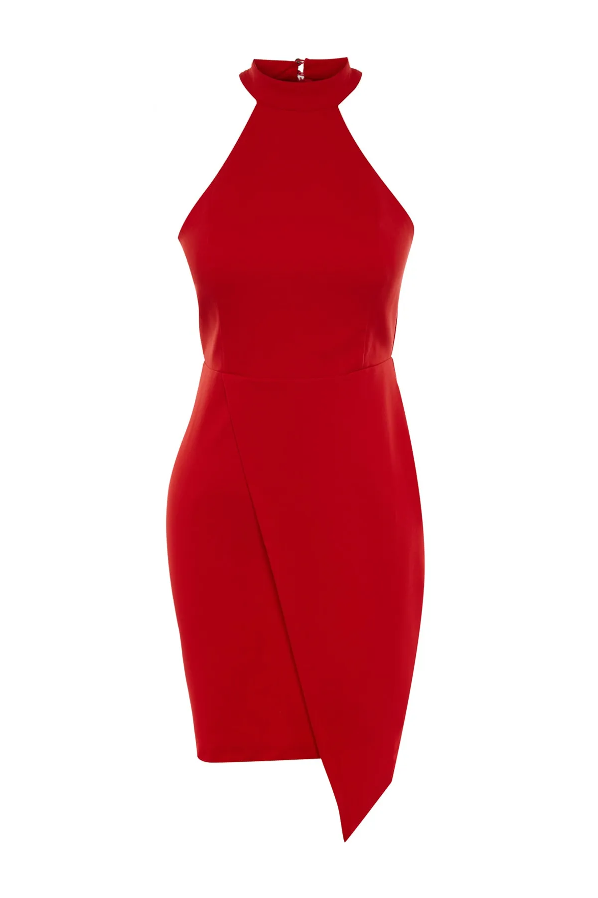 Trendyol Collection  Rotes, figurbetontes, gefüttertes, elegantes Abendkleid TPRAW19BB0007