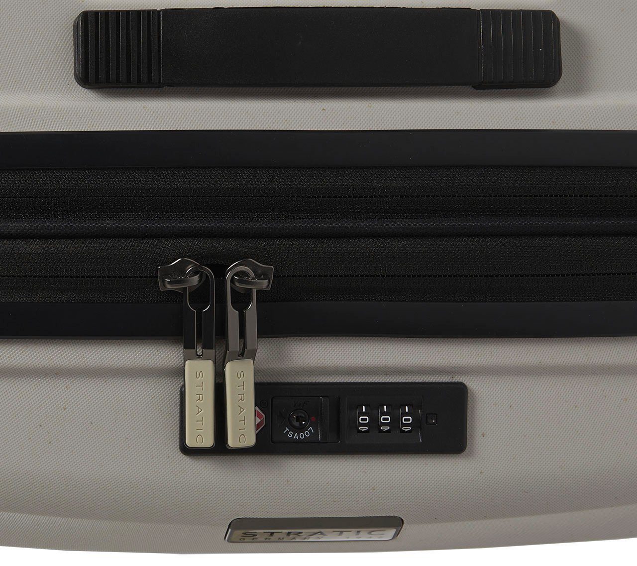 Stratic Hartschalen-Trolley Straw + S, beige, 4 Rollen, mit NFC-Chip