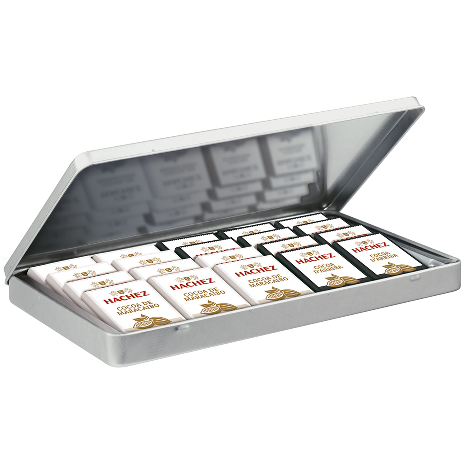 Hachez Cocoa Selection Täfelchen Metalldose 150g