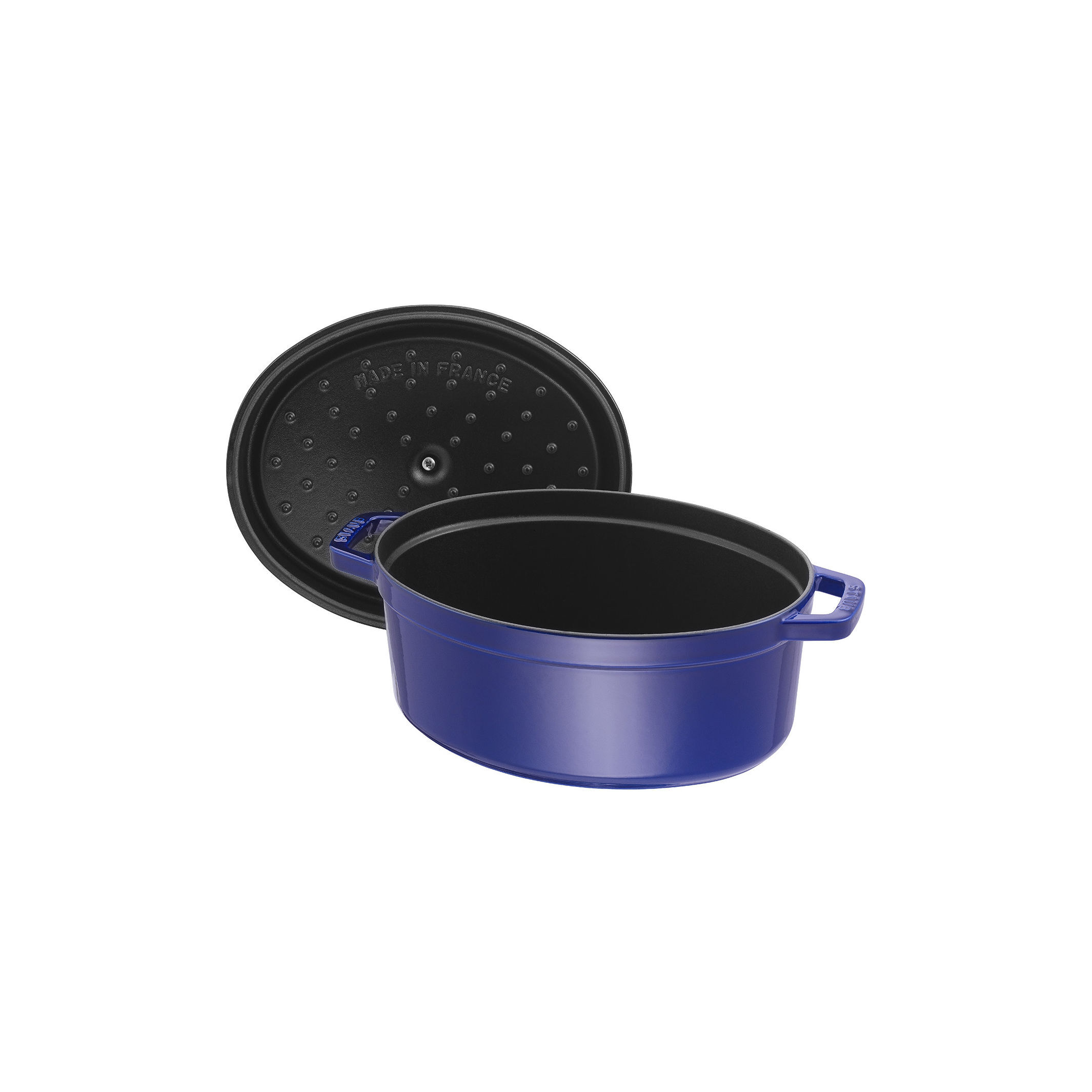 Cocotte 29 cm, oval, Dunkelblau, Gusseisen