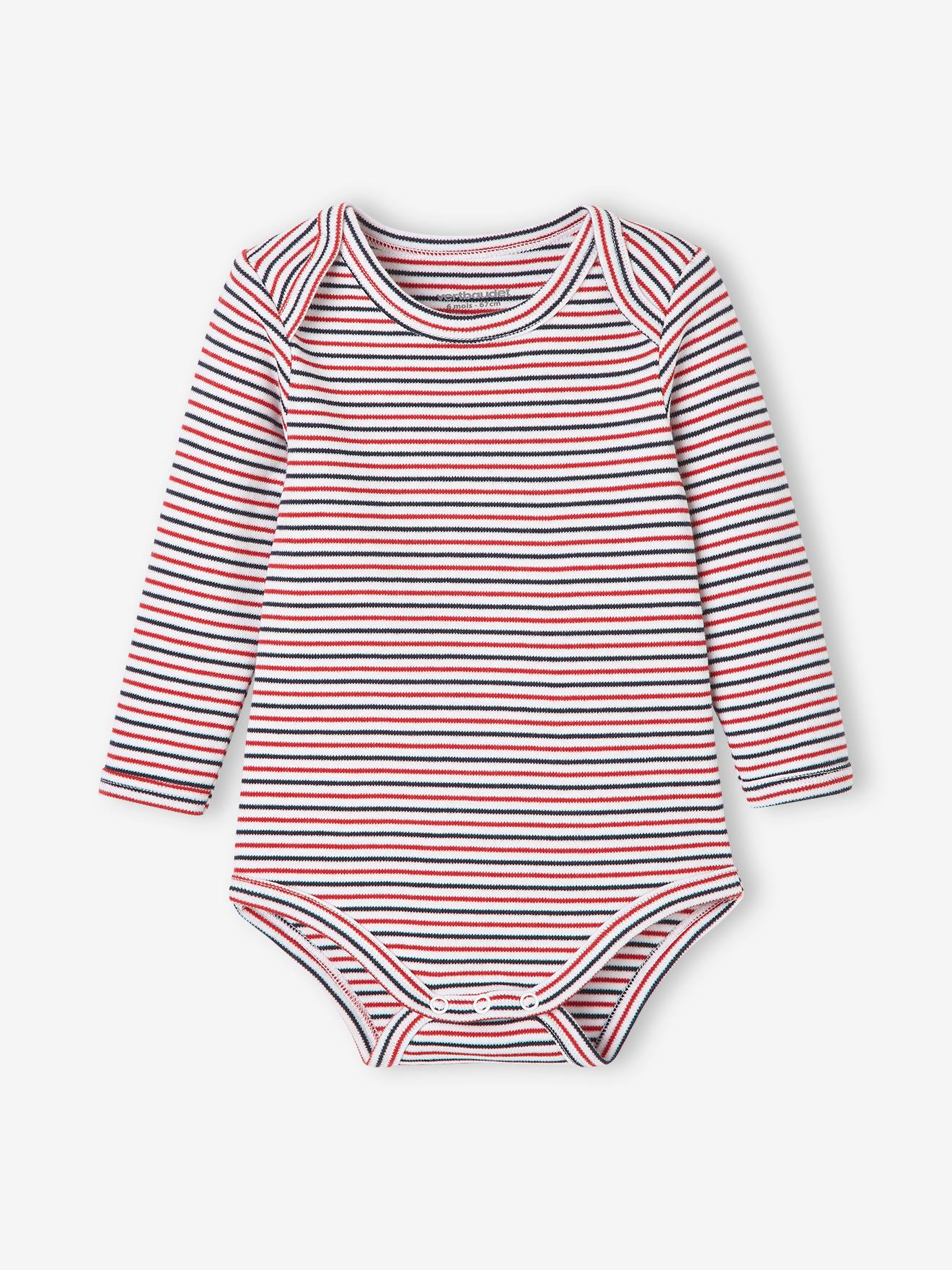 Lot de 3 bodies manches longues bébé emmanchure US lot encre