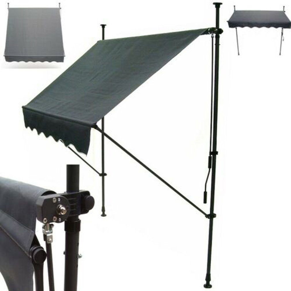 Apex Markise Markise Klemmmarkise 350cm Balkonmarkise Sonnenschutz Handkurbel Einziehbar
