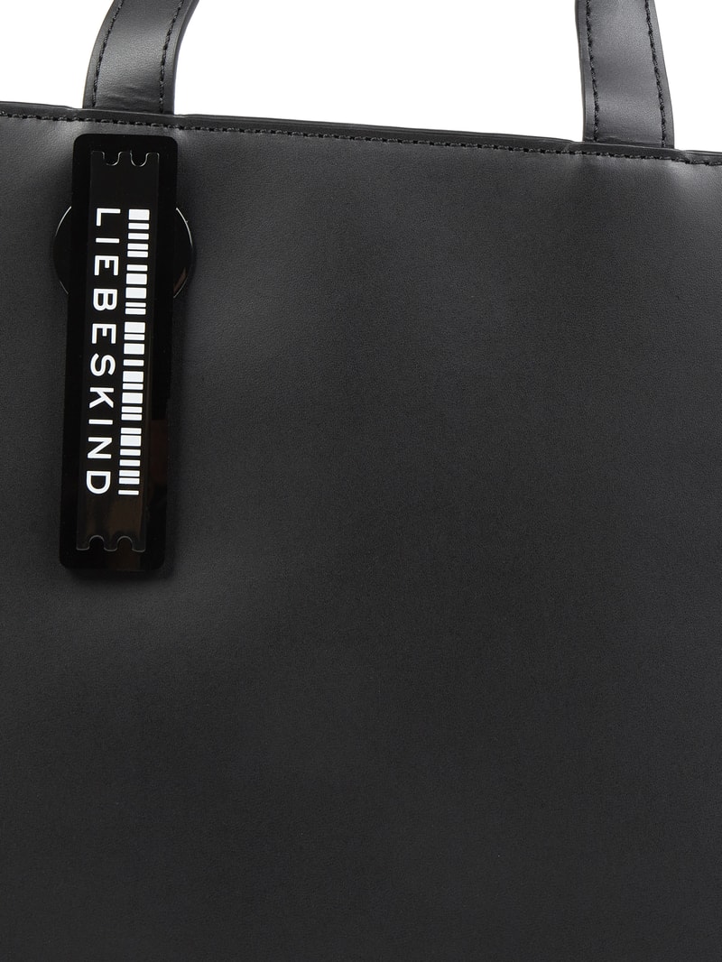 Tote Bag aus Leder in schwarz