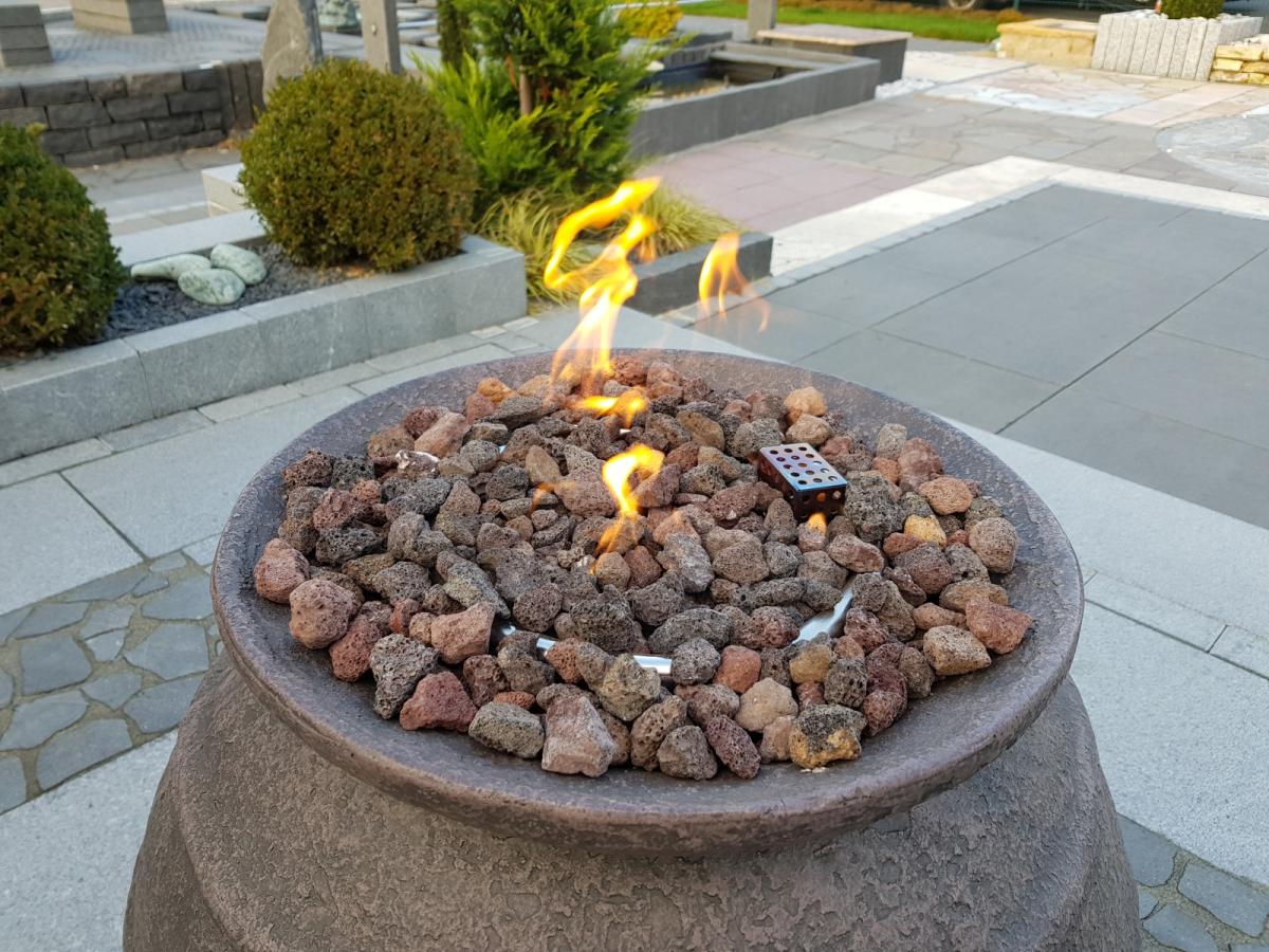Elementi Lavasteine rötlich Gas-Feuerstelle 3kg