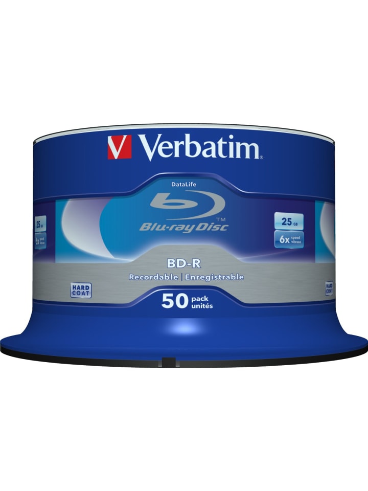 COFI 1453 Verbatim BD-R 25GB/1-6x Cakebox (50 Disc) in Blau günstig kaufen onesize