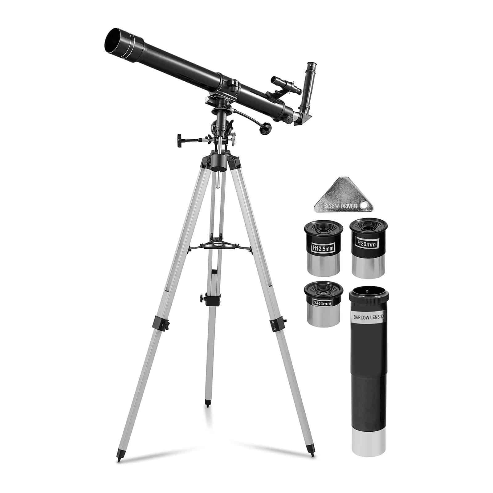 Uniprodo Teleskop Teleskop Fernrohr Refraktor Linsen-Teleskop Ø 70 mm 900 mm