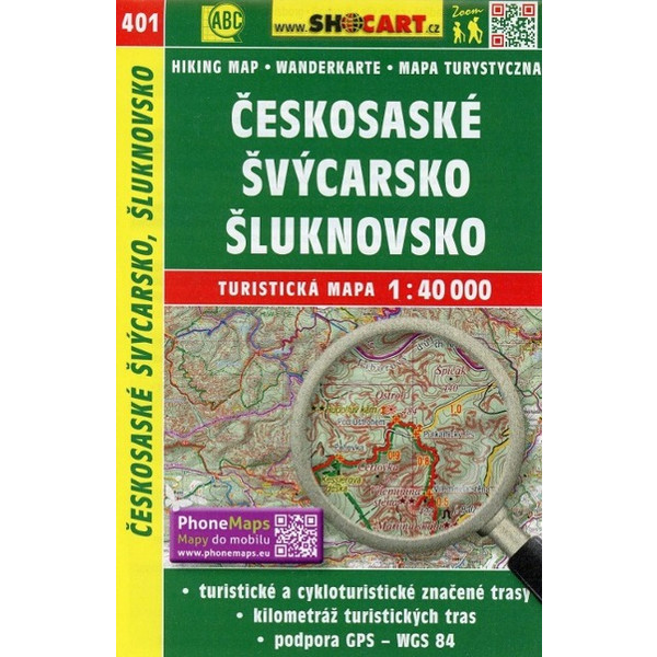 Wanderkarte Tschechien Ceskosaske Svycarsko, Sluknovsko 1 : 40 000 - Wanderkarte