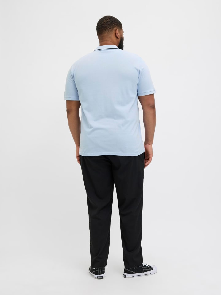 JACK & JONES PLUS Poloshirt in Chambray Blue günstig kaufen