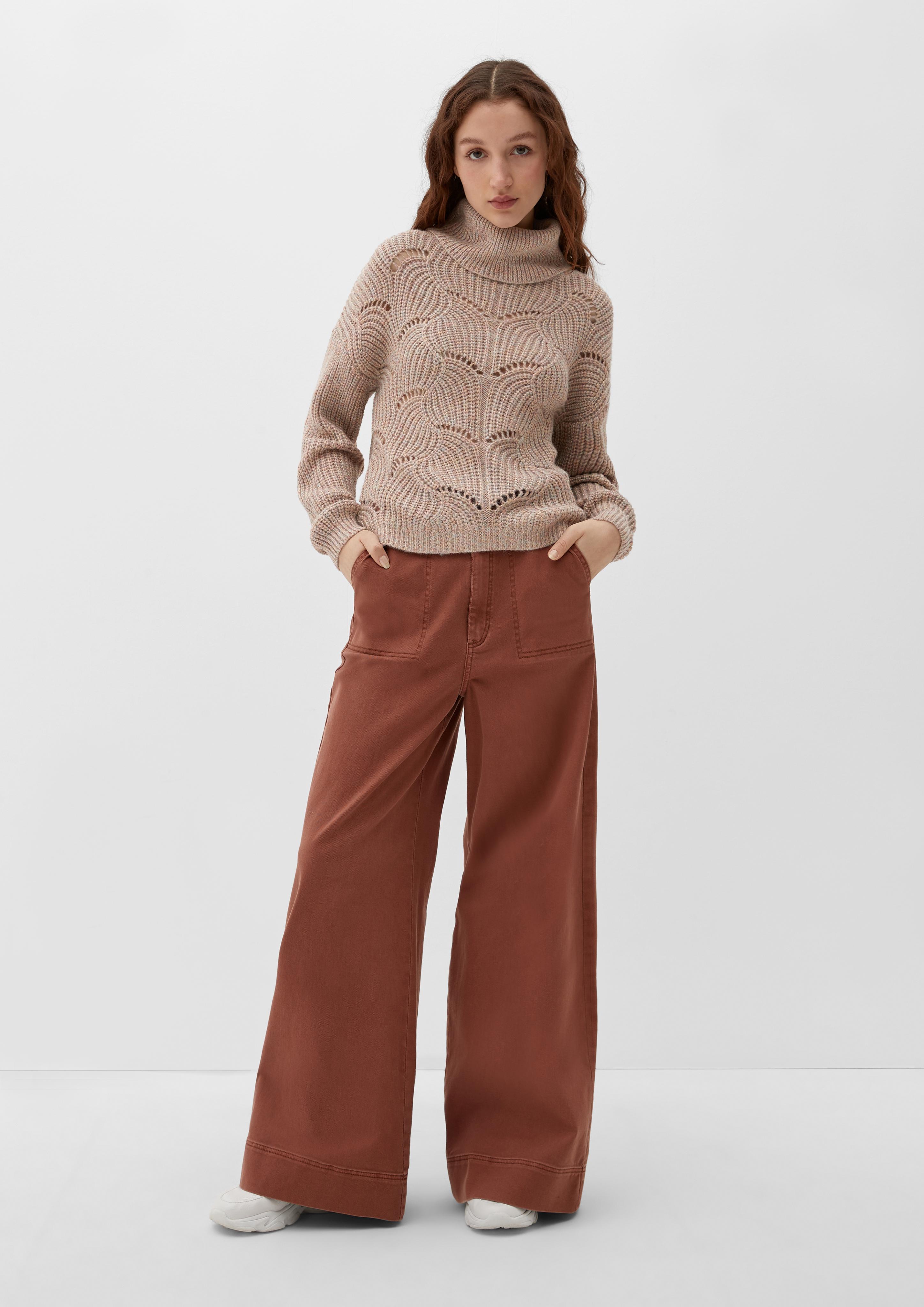 Rollkragenpullover mit Glitzergarn  2124704-20W0