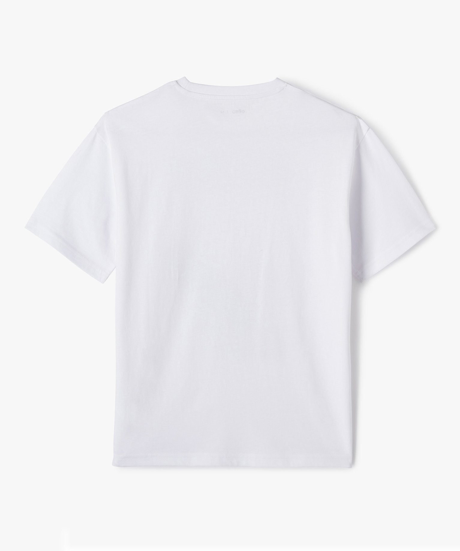 Tee-shirt à manches courtes en coton avec inscription skate... blanc | GEMO