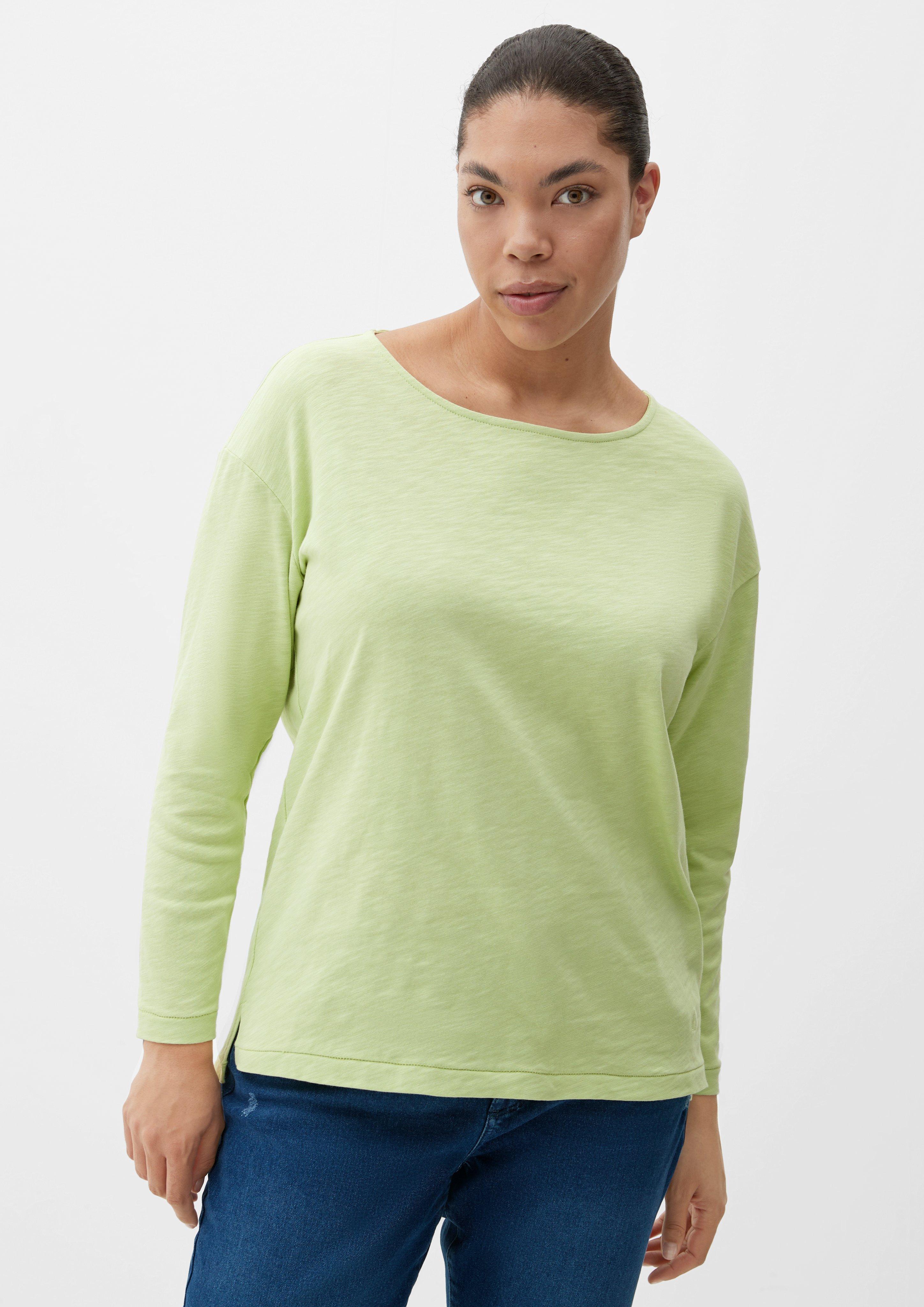 Langarmshirt mit Flammgarnstruktur  2129405-7110