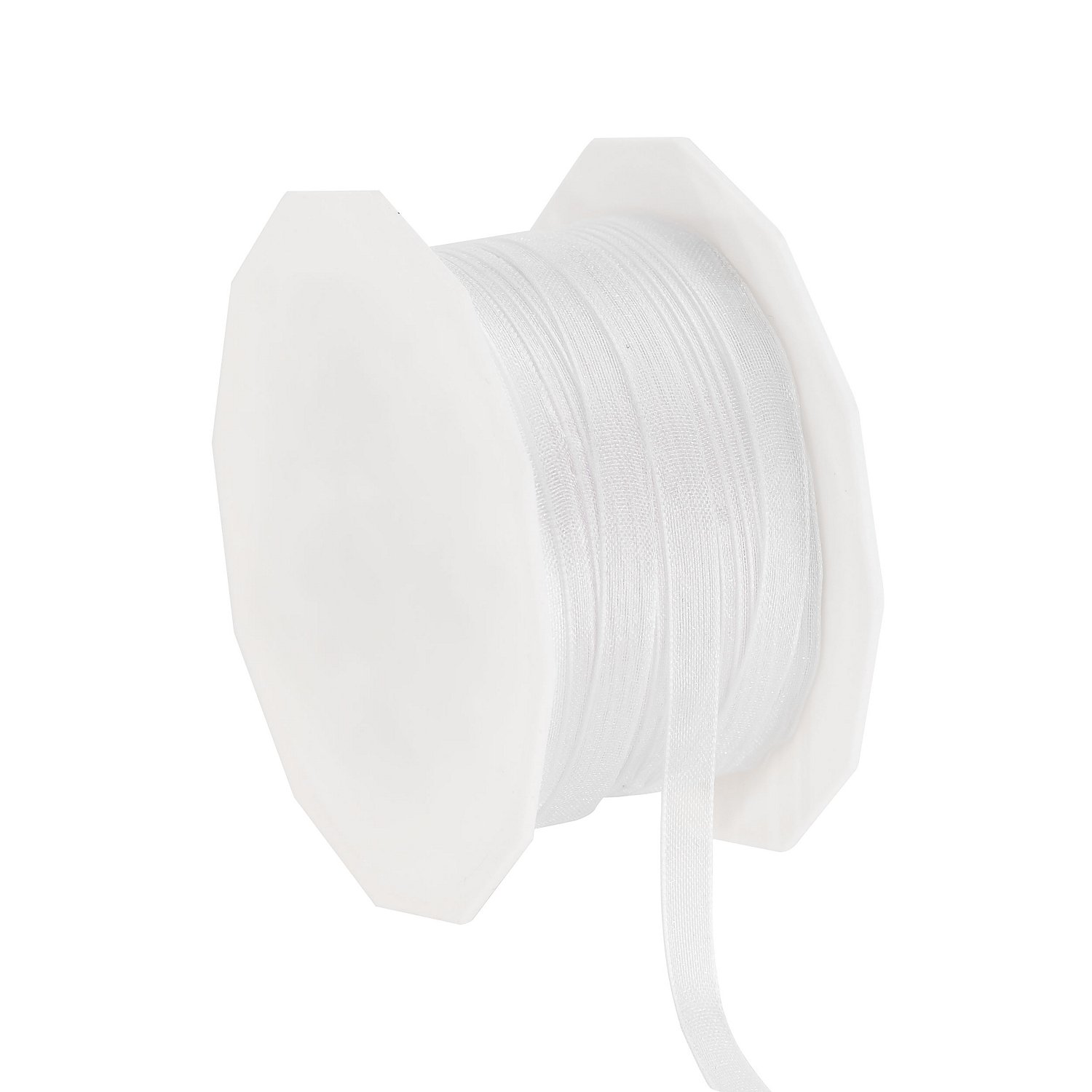 Chiffonband, weiß, 6 mm, 50 m