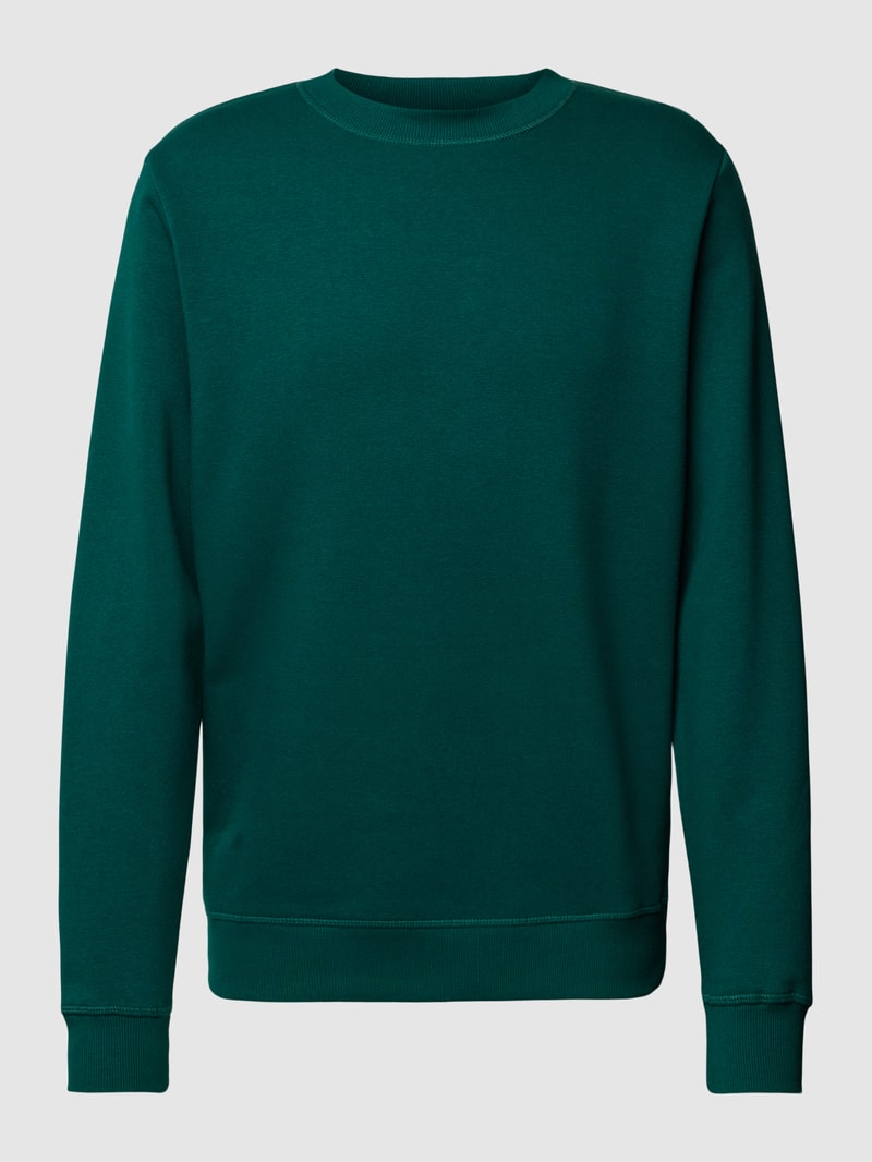 Sweatshirt mit Rundhalsausschnitt Modell 'TILO' in dunkelgrün