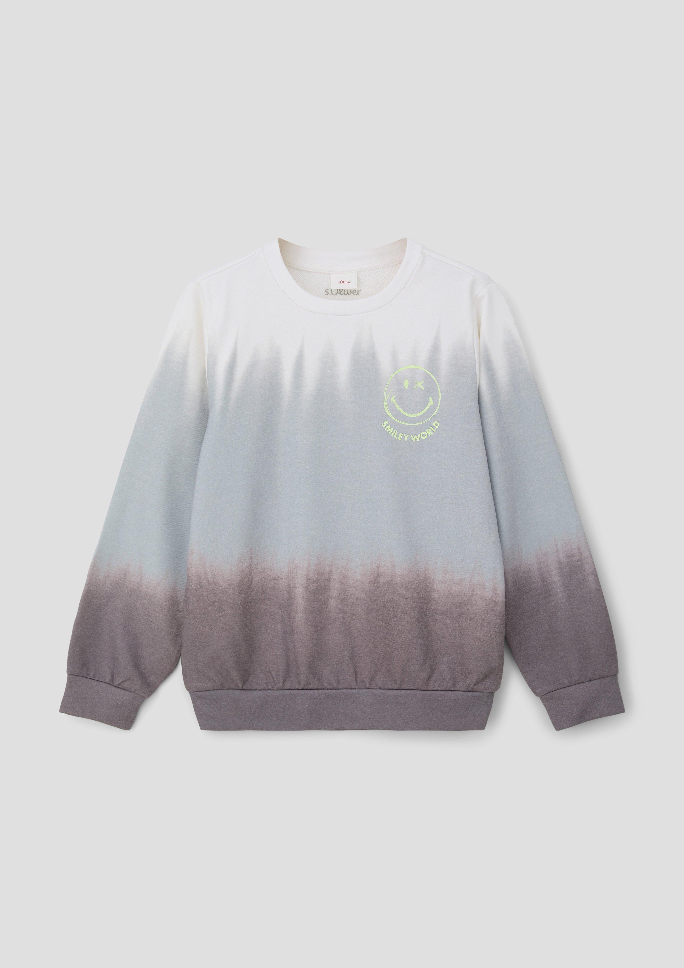 Sweatshirt mit Smiley-Front- und Rückenprint  2143088-94D3
