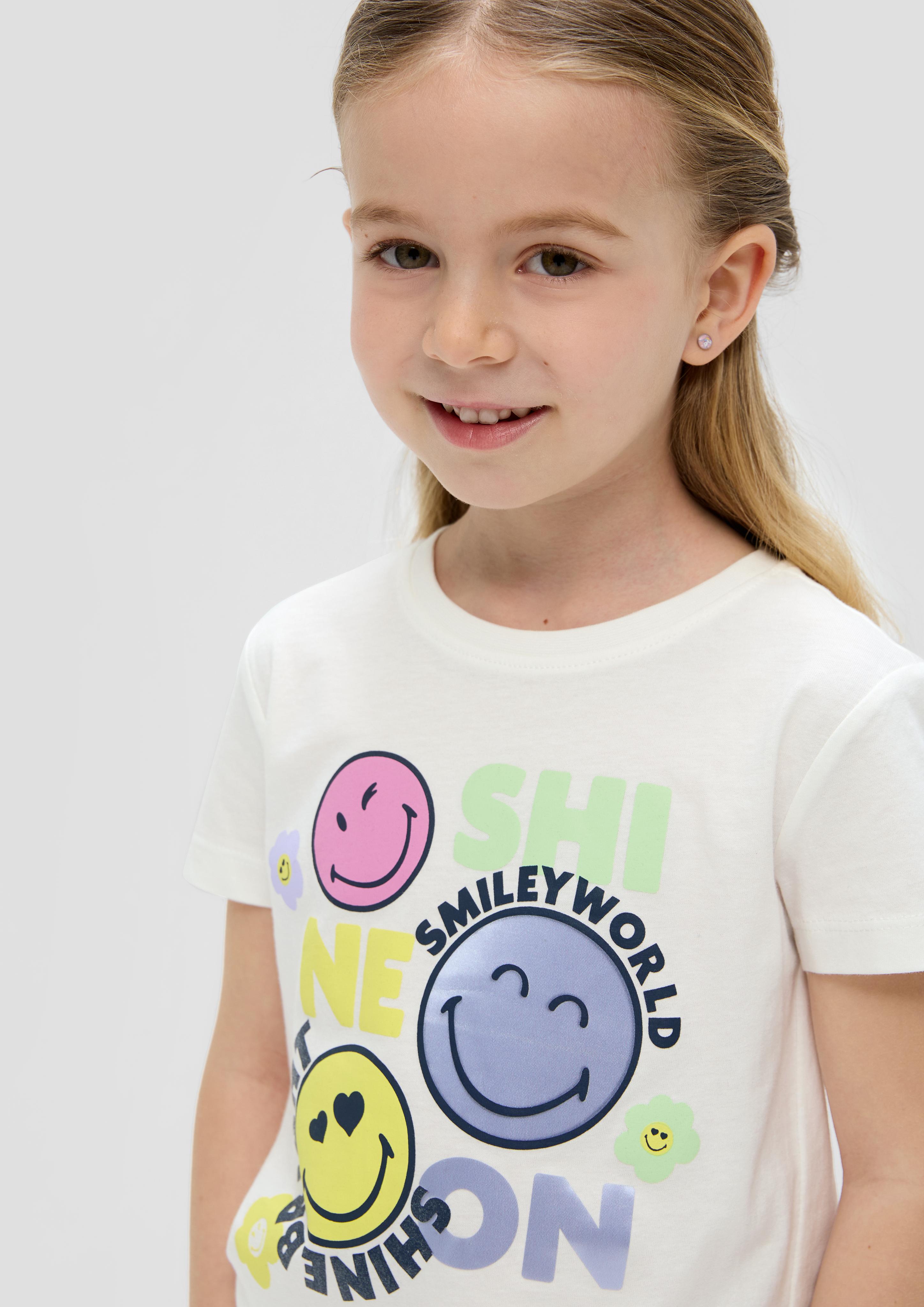 Baumwollshirt mit Smiley-Frontprint  2142056-0210