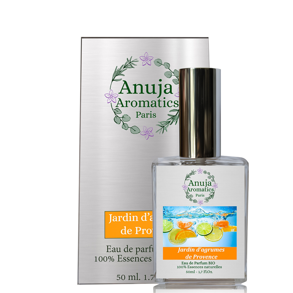 anuja aromatics Jardin d'Agrumes de Provence Eau de Parfum Bio aux Essences 100 % Naturelles