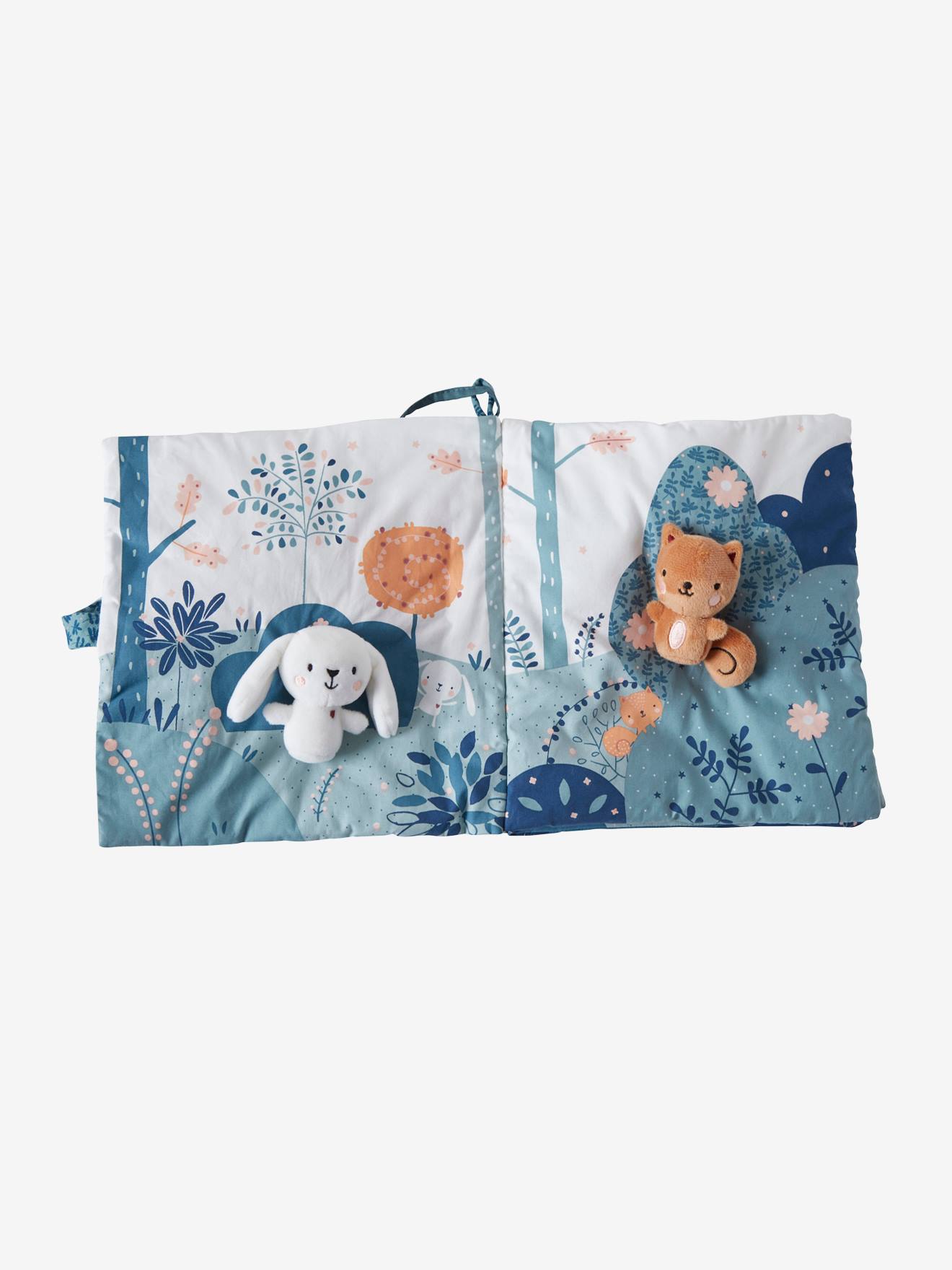 Livre d'éveil + peluches en velours Forêt enchantée multicolore