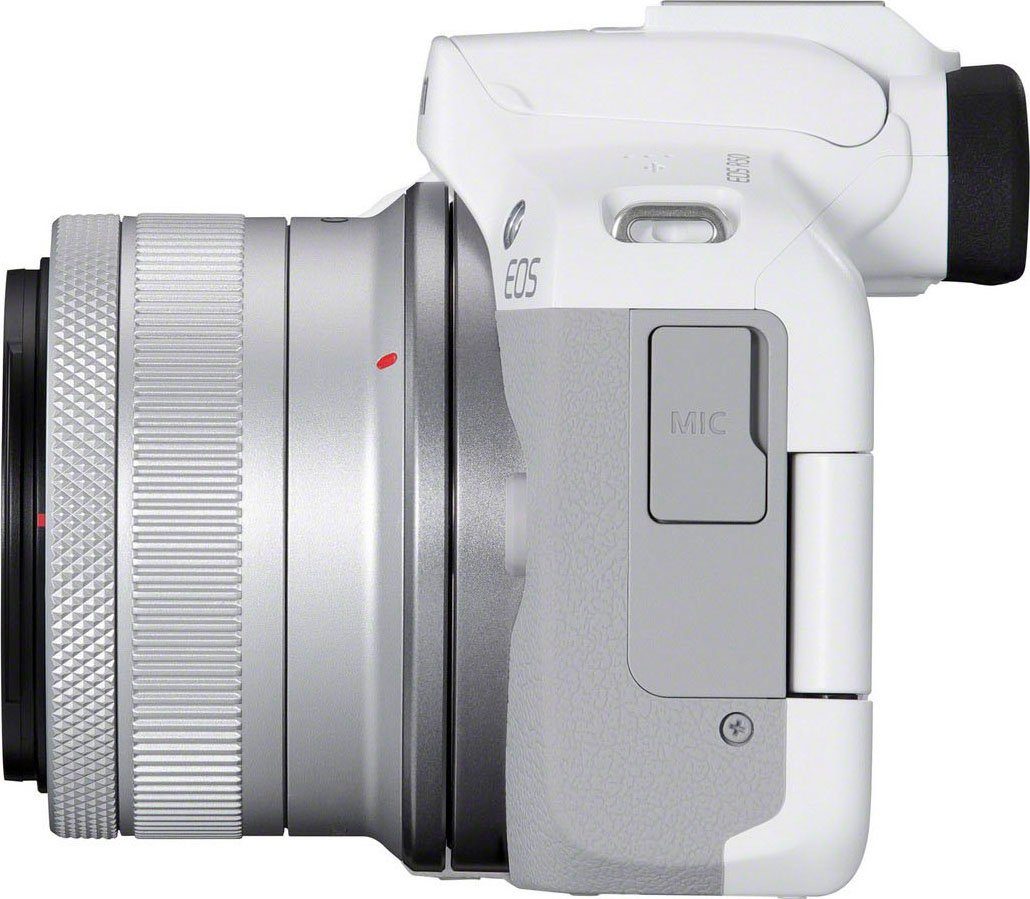 Canon EOS R50 + RF-S 18-45mm F4.5-6.3 IS STM Kit Systemkamera (RF-S 18-45mm F4.5-6.3 IS STM, 24,2 MP, Bluetooth, WLAN)