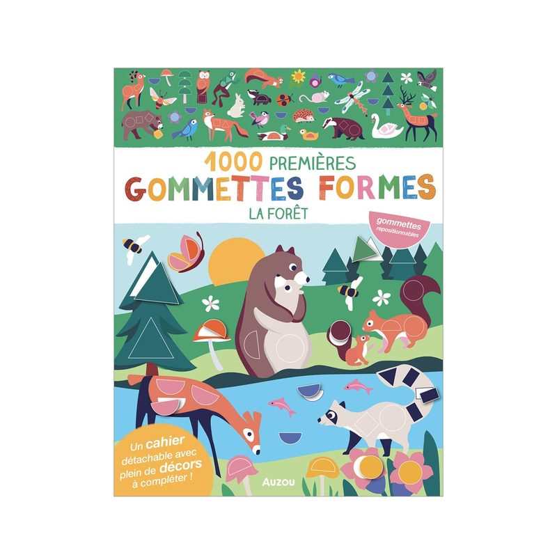 Pochette 1000 premières gommette formes, la forêt - Auzou