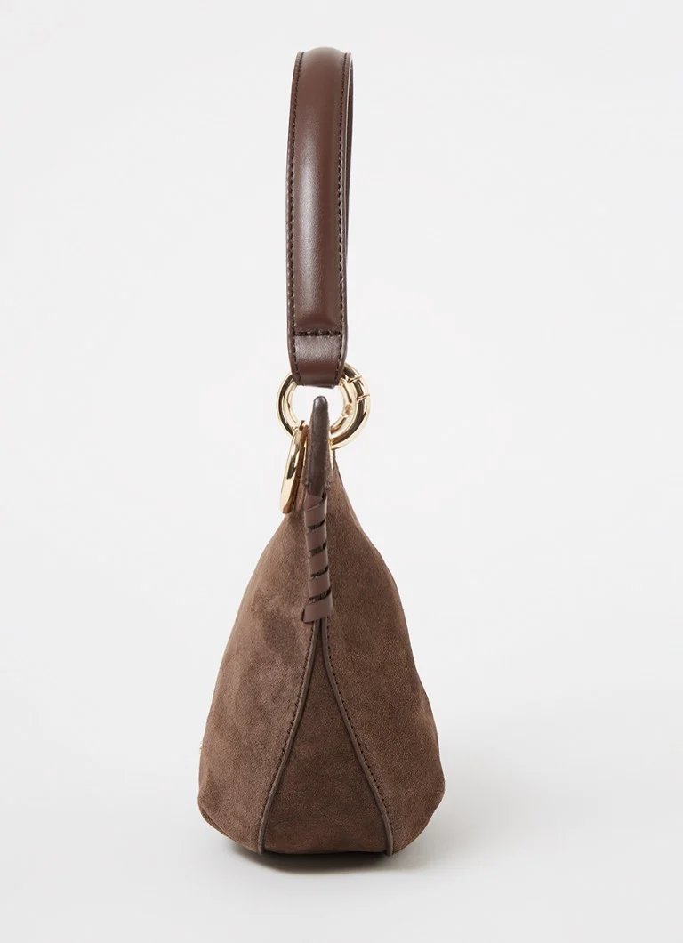 ba&sh Swing shoulder bag in calf suede with detachable shoulder strap
