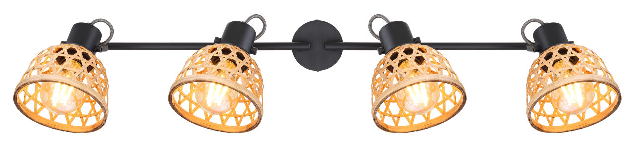 Globo Lighting - WENNA - Strahler Metall schwarz matt, 4x E27 LED