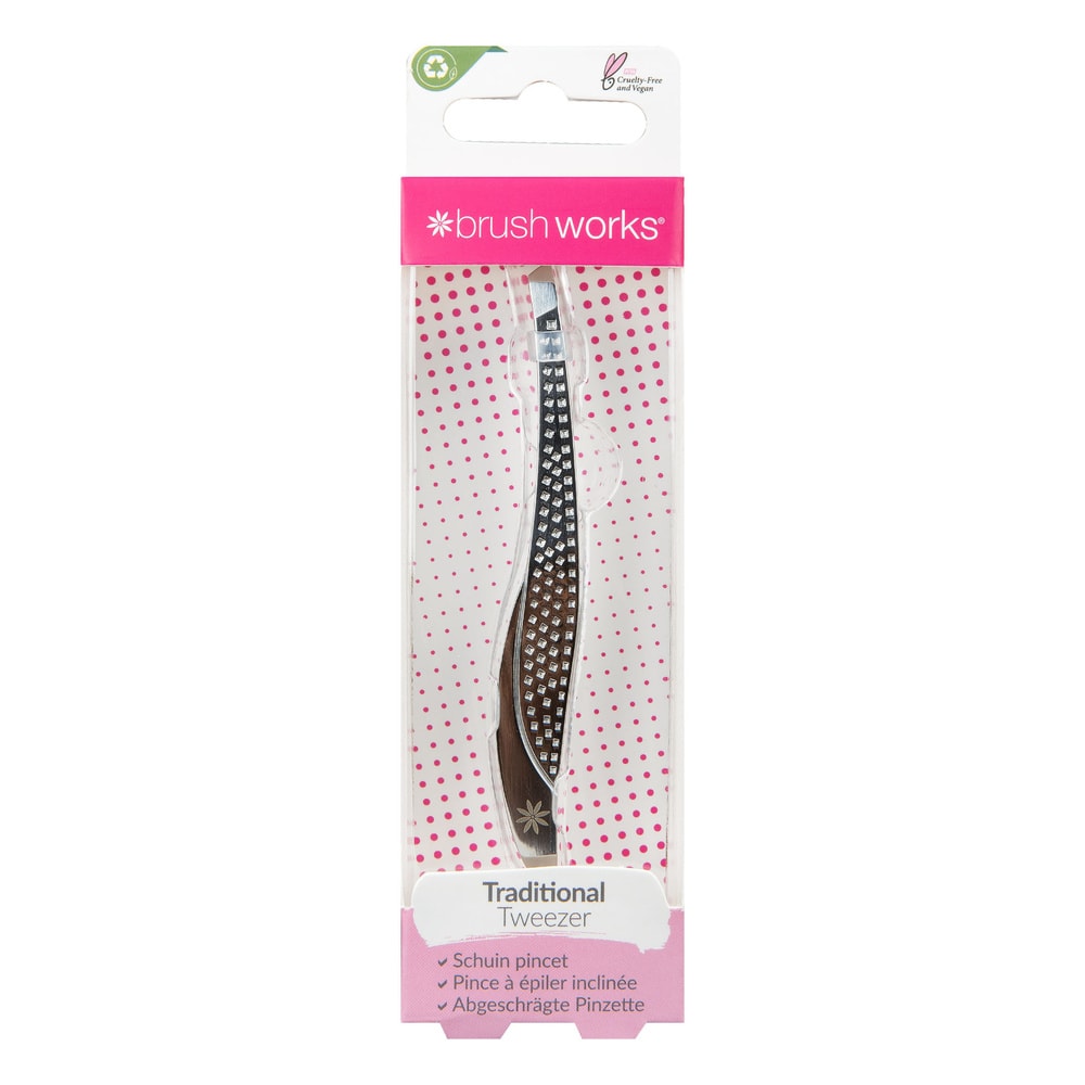 Brushworks Pince à épiler incurvée Accessoire beauté