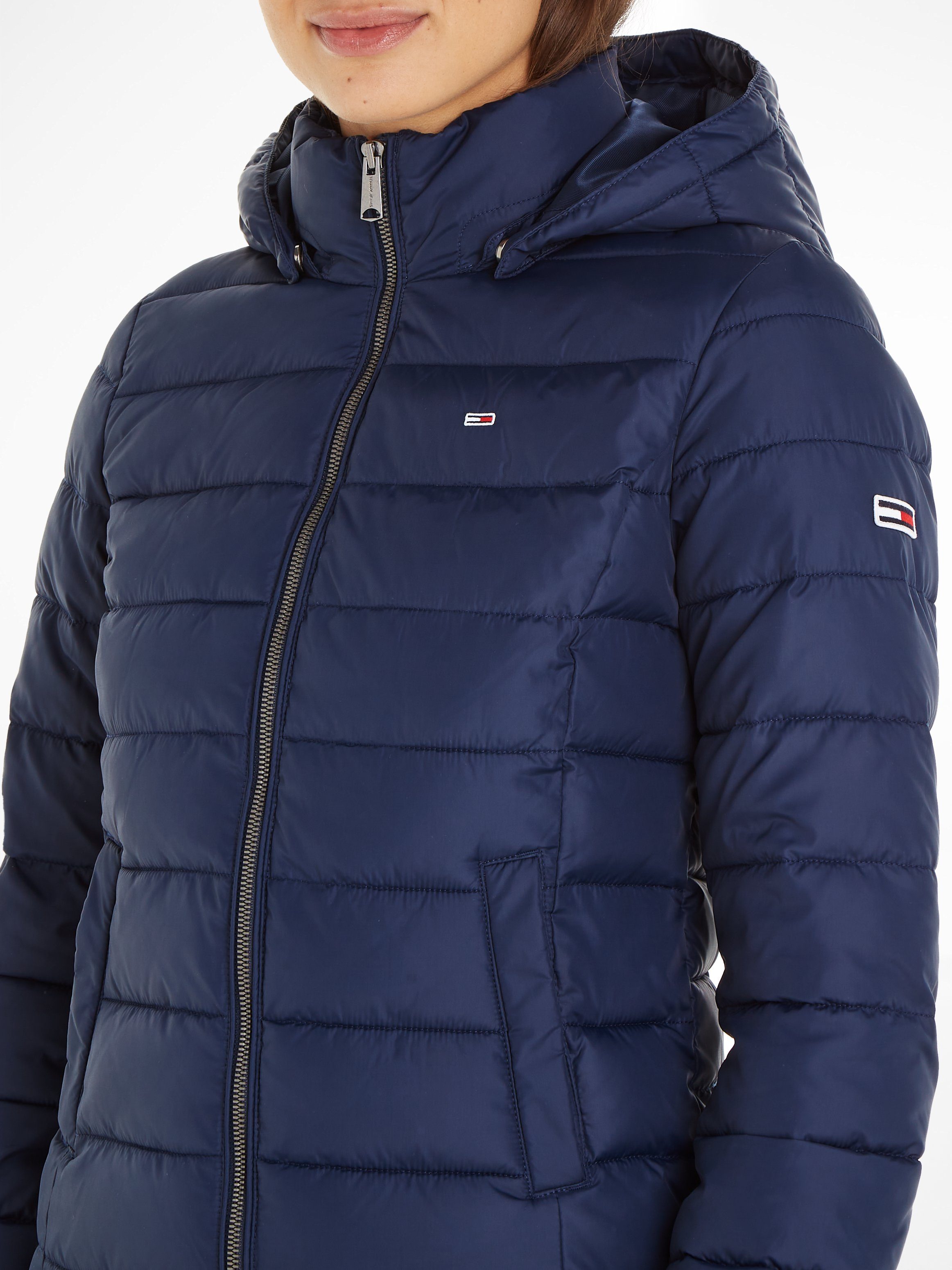Tommy Jeans Steppjacke TJW BASIC HOODED JACKET mit Aufhänger am Kragen