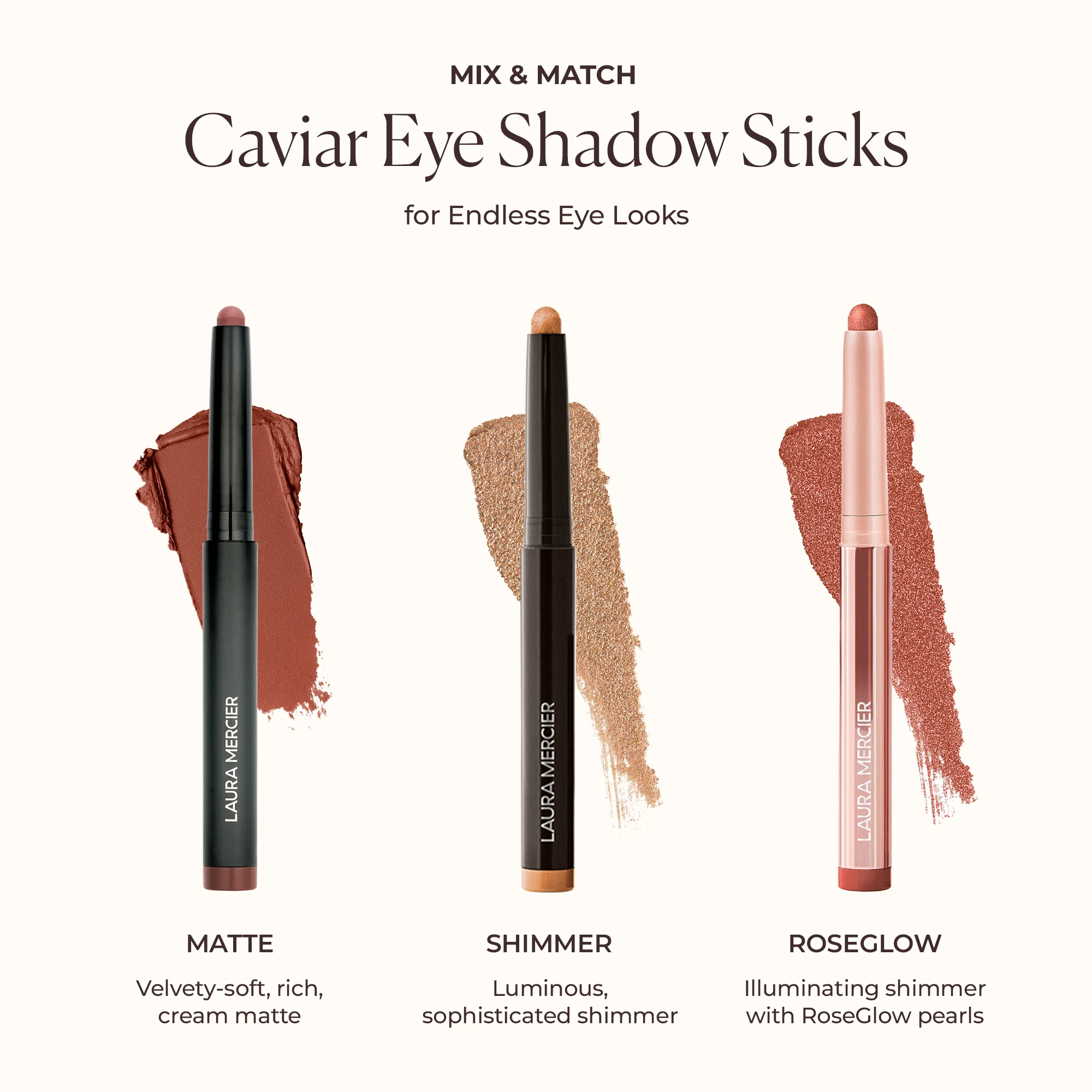 Sombra de ojos Caviar Stick Eye Color Mate - Sombra de ojos en crema