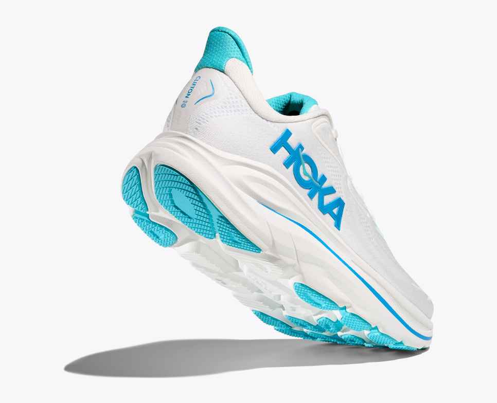 Clifton 10 White / Skyward Blue