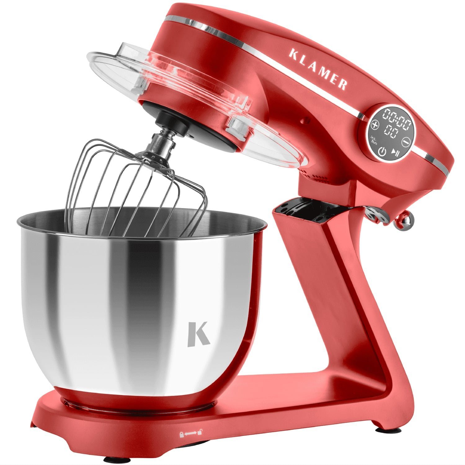 KLAMER Küchenmaschine KLAMER Küchenmaschine 1800W, Knetmaschine mit 6 Liter Edelstahl Schüs…