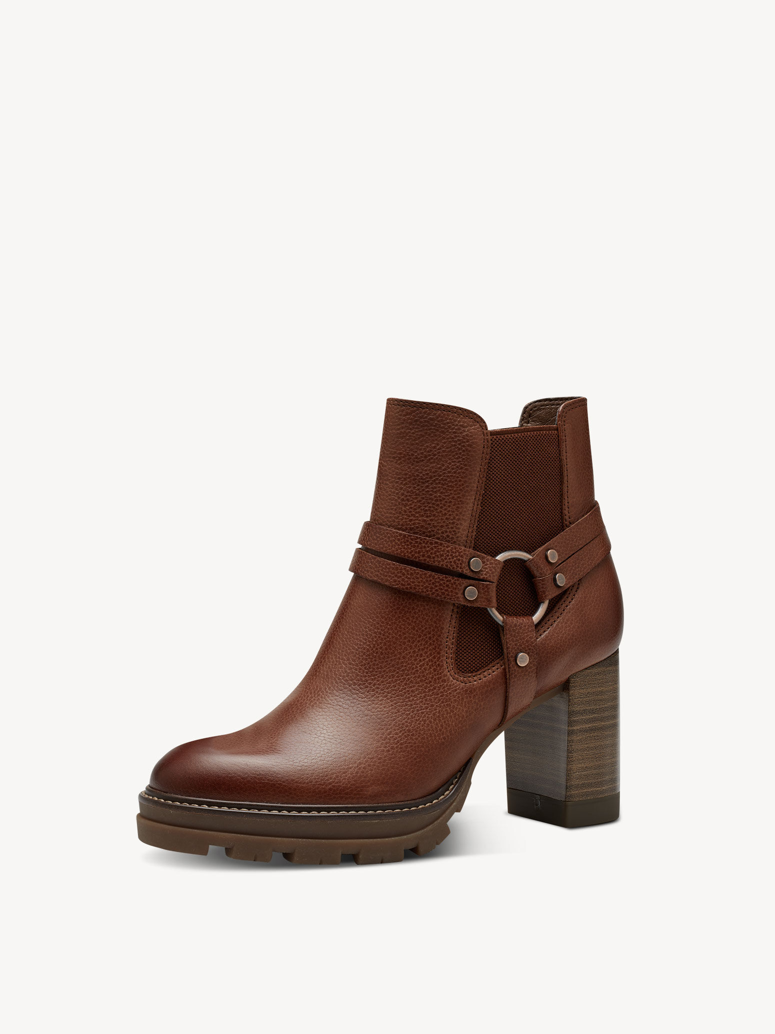 Bottine Chelsea en cuir - marron