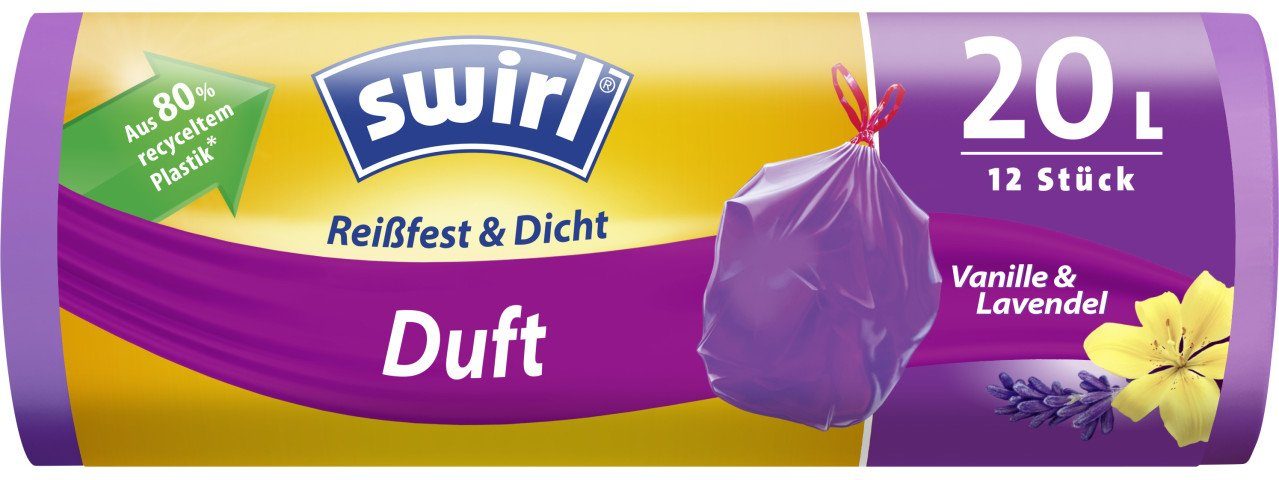 Swirl Müllsackständer Swirl® Duft-Müllbeutel Vanille-Lavendel 20 L