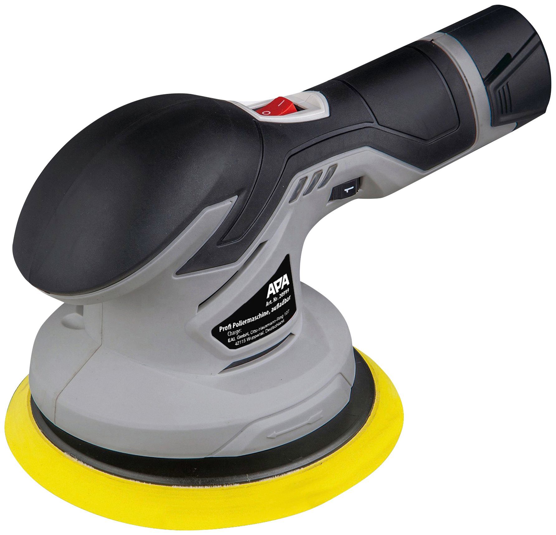 APA Akku-Poliermaschine APA 20999 12V, 2500 min. U/min, 5000 max. U/min, Ø 150 mm, mit Exzenter Funktion, inkl. Akku und Ladegerät