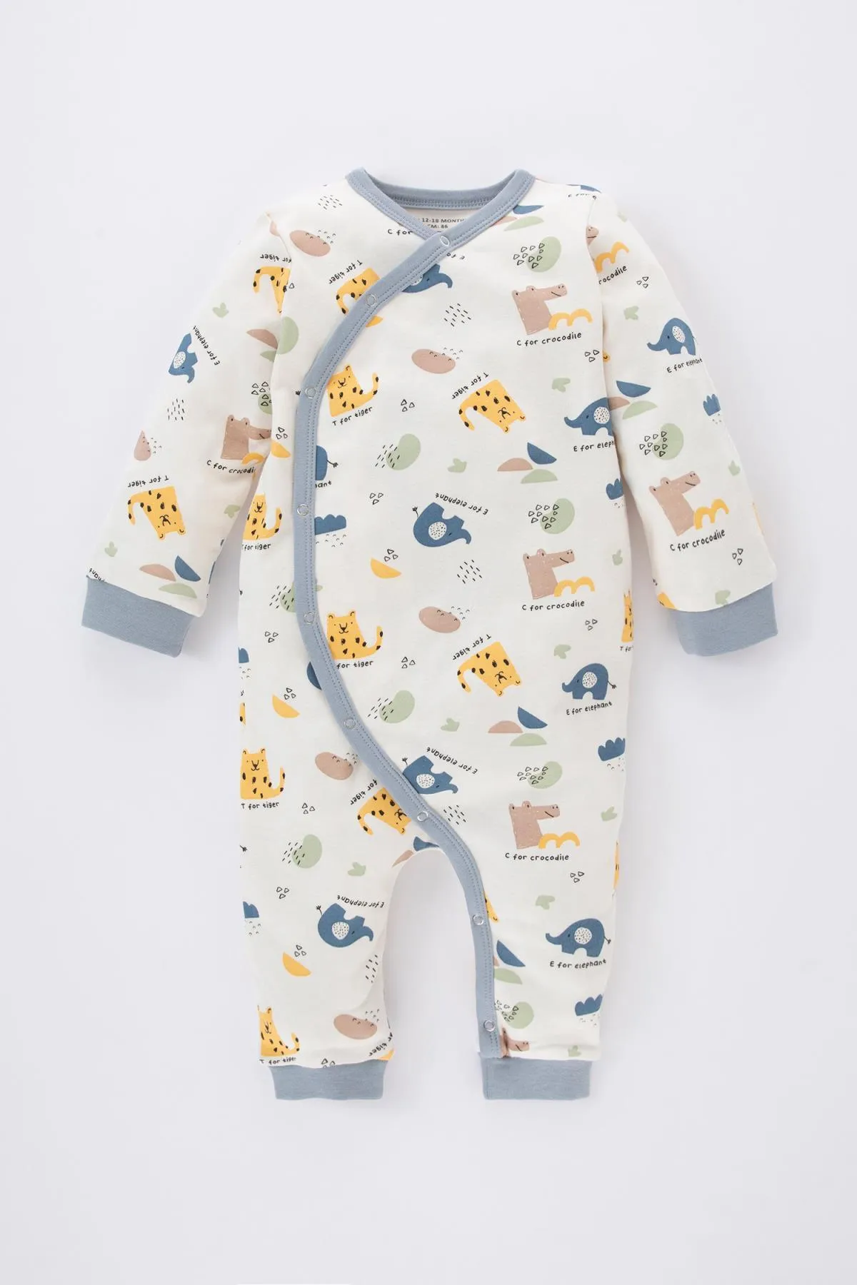 DeFacto  Langärmliger Overall mit Safari-Aufdruck für Neugeborene für Babys
