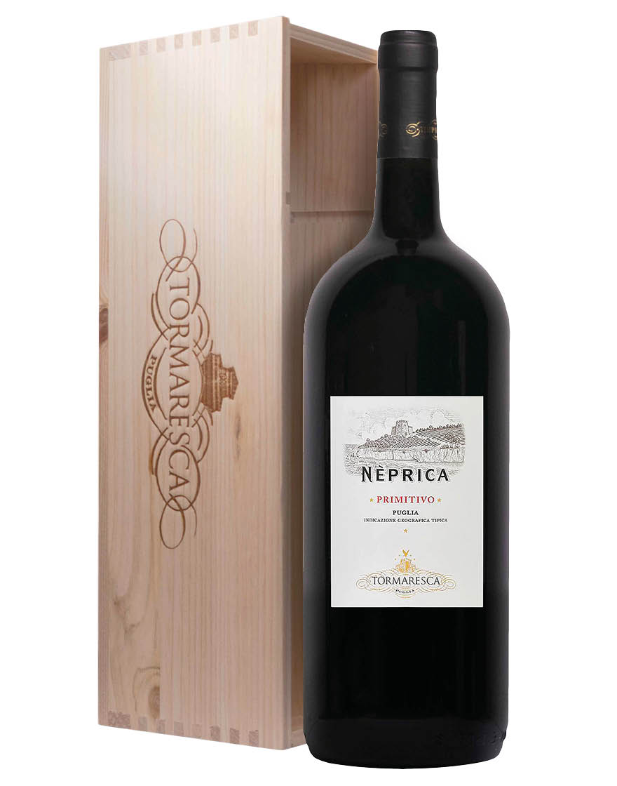 Puglia Primitivo IGT Neprica 2022 Tormaresca Magnum 1,5 ℓ, Caisse bois