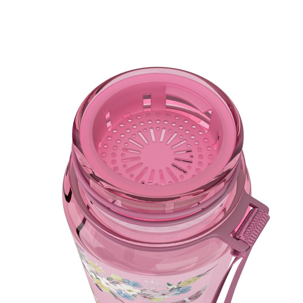 bumpli® Trinkflasche Kinder Trinkflasche 500ml, Wasserflasche, Sportflasche, BPA-frei, auslaufsicher, spülmaschinenfest, Trageschlaufe, Fruchtsieb