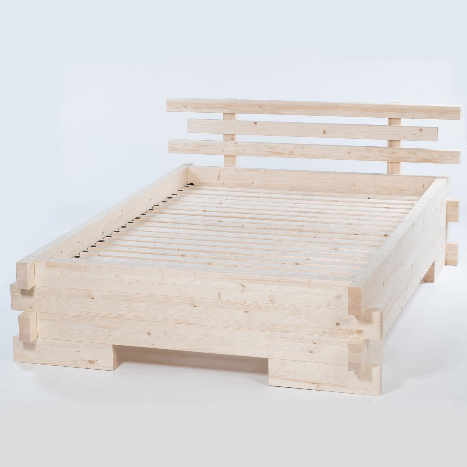 TUGA-Holztech Massivholzbett Balkenbett (Fichte) 