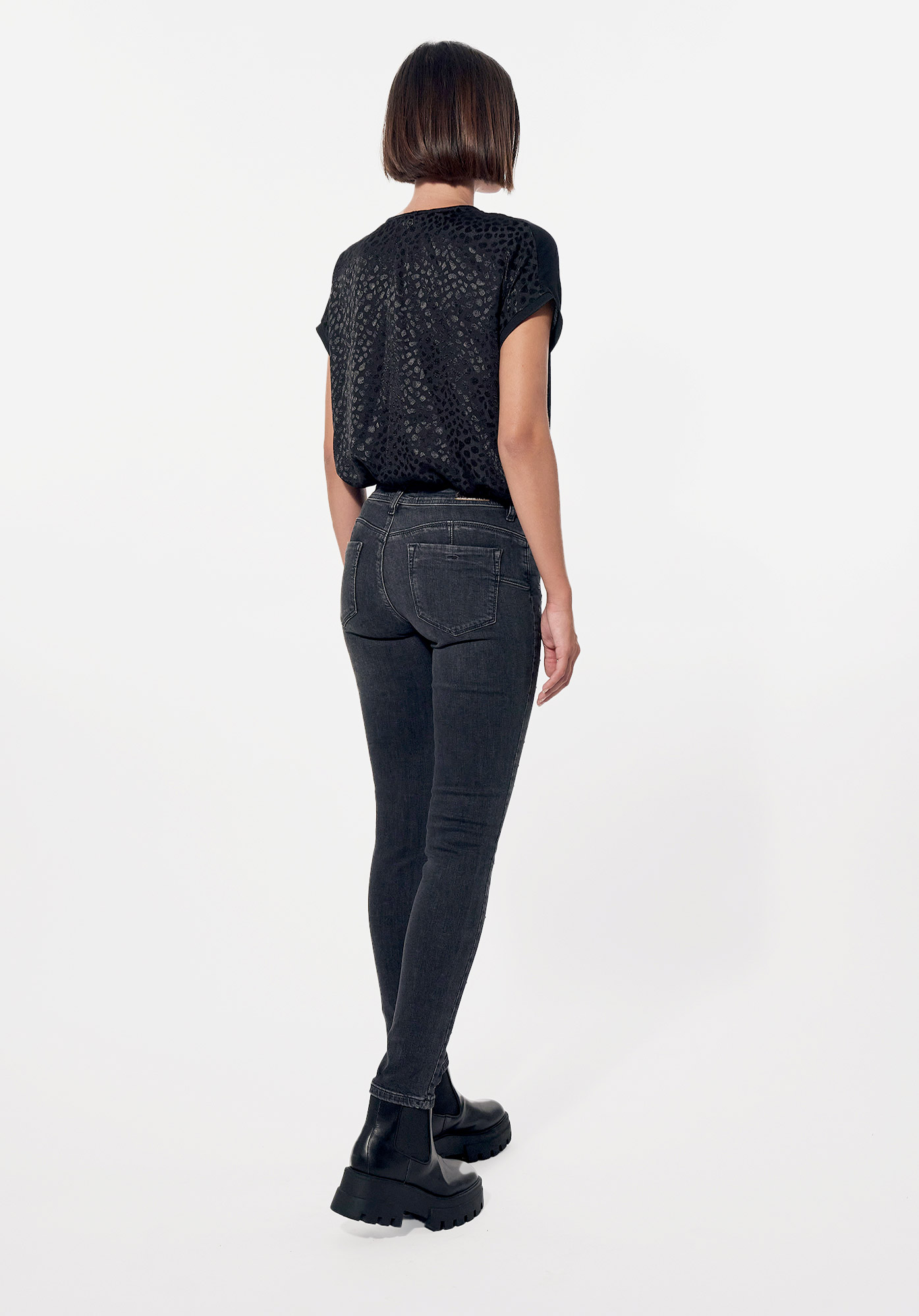 LOKA   Jean slim Femme noir