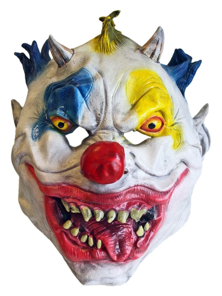 Halloween Halloween Maske - Clown mit ausgestreckter Zunge in mehrfarbig günstig kaufen onesize