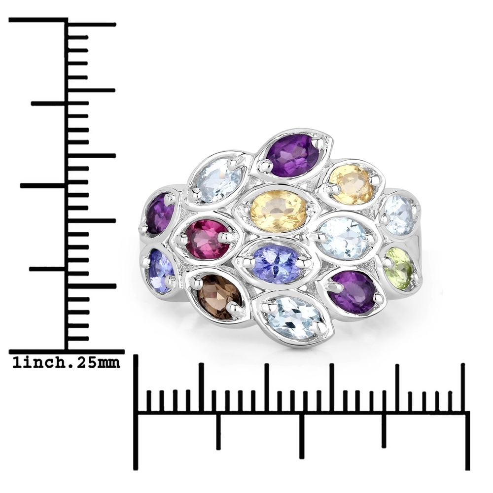 Rafaela Donata Bague Argent sterling Topaz bleu en Argent Bague