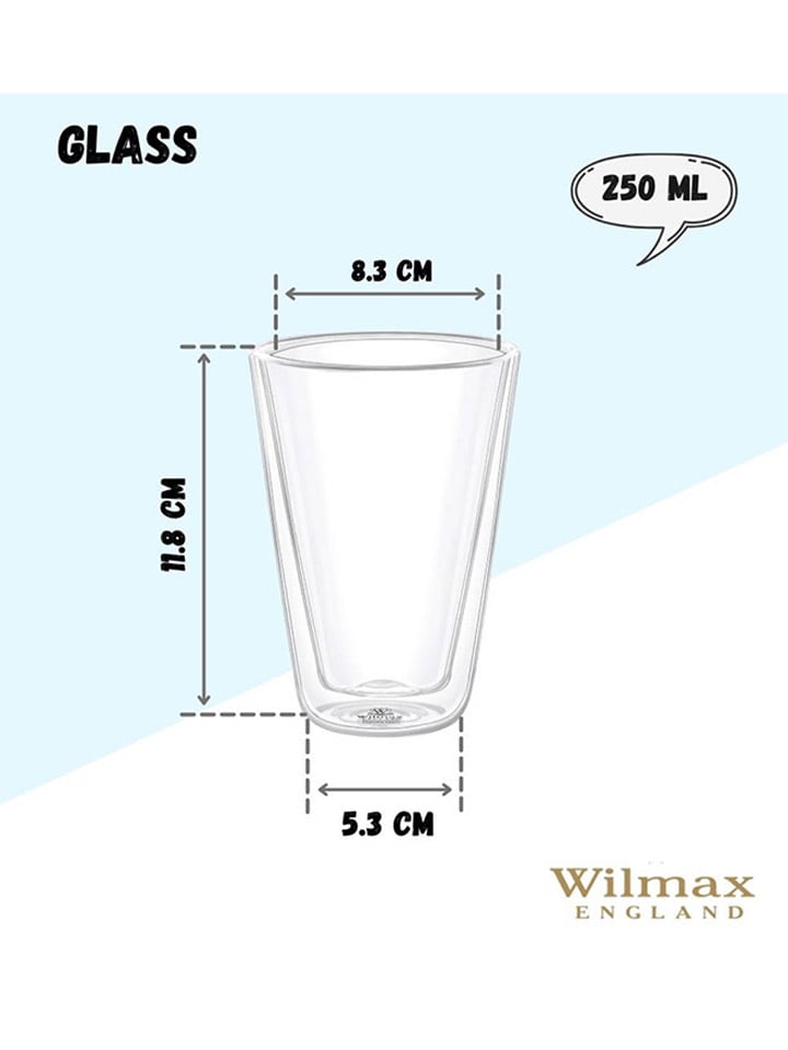 Wilmax Glas in Transparent - 250 ml günstig kaufen onesize