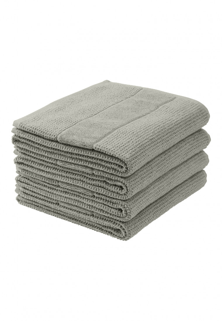 Handtuch 4er-Pack 50x100 cm hellgrau - SCHIESSER Home